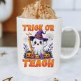 Trick Or Teach Teacher Halloween Ghost Pencil Floral Graphic Print Coffee Mug, novelty gifts, funny gifts Trick Or Teach Teacher Halloween Ghost Pencil Floral Graphic Print Coffee Mug, novelty gifts, funny gifts