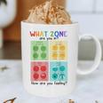 What Zone Are You In How Are You Feeling Teacher Graphic Print Coffee Mug, novelty gifts, funny gifts What Zone Are You In How Are You Feeling Teacher Graphic Print Coffee Mug, novelty gifts, funny gifts