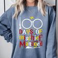 100 Days Of Mischief Managed Teacher Kid 100th Day Of School Comfort Colors Sweatshirt Blue Jean 100 Days Of Mischief Managed Teacher Kid 100th Day Of School Comfort Colors Sweatshirt Blue Jean
