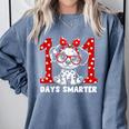100 Days Smarter 101st Day School Dalmatian Dog Teacher Kids Comfort Colors Sweatshirt Blue Jean