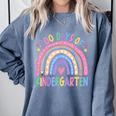 100th Day Of Kindergarten Teacher Kids 100 Days Smarter Comfort Colors Sweatshirt Blue Jean