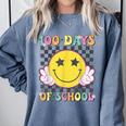 100th Day Of School Teacher Kids 100 Days Of School Comfort Colors Sweatshirt Blue Jean