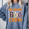 1st Grade Boo Crew First Grade Halloween Teacher Comfort Colors Sweatshirt Blue Jean