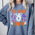 1st Grade Boo Crew First Grade Teacher Kids Happy Halloween Comfort Colors Sweatshirt Blue Jean