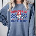 2nd Grade Batter Up Back To School Baseball Teacher Kids Comfort Colors Sweatshirt Blue Jean 2nd Grade Batter Up Back To School Baseball Teacher Kids Comfort Colors Sweatshirt Blue Jean