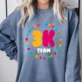 3K Team & Teacher Squad Threes Crew PreK Elementary Team Comfort Colors Sweatshirt Blue Jean 3K Team & Teacher Squad Threes Crew PreK Elementary Team Comfort Colors Sweatshirt Blue Jean