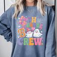4th Grade Boo Crew Fourth Grade Teacher Kids Happy Halloween Comfort Colors Sweatshirt Blue Jean