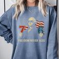 6-7 7-6 George Washington Freedom For Teachers Comfort Colors Sweatshirt Blue Jean 6-7 7-6 George Washington Freedom For Teachers Comfort Colors Sweatshirt Blue Jean