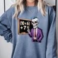 67 Math Teacher Meme Brainrot Six Seven Halloween Equation Comfort Colors Sweatshirt Blue Jean