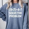 67 Meme PEMDAS Elementary Math Teacher Comfort Colors Sweatshirt Blue Jean