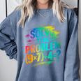 67 Meme PEMDAS Elementary Math Teacher Six Seven Comfort Colors Sweatshirt Blue Jean