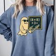 67 Teacher Halloween Skeleton Ghost Six Seven Meme Math Comfort Colors Sweatshirt Blue Jean