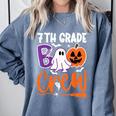 7th Grade Boo Crew Teacher Student Halloween Costume Comfort Colors Sweatshirt Blue Jean