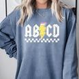 ABCD Teacher Comfort Colors Sweatshirt Blue Jean ABCD Teacher Comfort Colors Sweatshirt Blue Jean