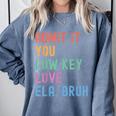 Admit It You Low Key Love ELA Bruh English Teacher Comfort Colors Sweatshirt Blue Jean