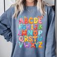 Alphabet A-Z ABC Kids Back To School Pre K Teachers Comfort Colors Sweatshirt Blue Jean Alphabet A-Z ABC Kids Back To School Pre K Teachers Comfort Colors Sweatshirt Blue Jean