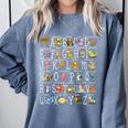 Alphabet Animals Back To School Pre-K Kindergarten Teacher Comfort Colors Sweatshirt Blue Jean Alphabet Animals Back To School Pre-K Kindergarten Teacher Comfort Colors Sweatshirt Blue Jean