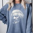 American History Frederick Douglass Teacher Comfort Colors Sweatshirt Blue Jean