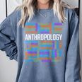 Anthropology Words Anthropologist Teacher Comfort Colors Sweatshirt Blue Jean