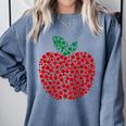 Apple Dot Pattern Art Teacher Appreciation Men Women Humor Comfort Colors Sweatshirt Blue Jean Apple Dot Pattern Art Teacher Appreciation Men Women Humor Comfort Colors Sweatshirt Blue Jean