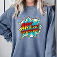 Art Is My Superpower Comic Artist Art Teacher Superhero Comfort Colors Sweatshirt Blue Jean