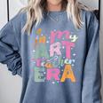 In My Art Teacher Era Teaching Future Artist Back To School Comfort Colors Sweatshirt Blue Jean