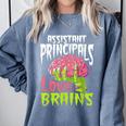 Assistant Principals Love Brains Zombie Teacher Halloween Comfort Colors Sweatshirt Blue Jean Assistant Principals Love Brains Zombie Teacher Halloween Comfort Colors Sweatshirt Blue Jean