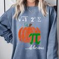 I Ate Some Pumpkin Pi Pie Math Teacher Halloween For Men Women Kids Comfort Colors Sweatshirt Blue Jean