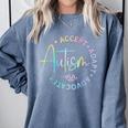 Autism Awareness Accept Adapt Advocate Autism Mom Teacher Comfort Colors Sweatshirt Blue Jean Autism Awareness Accept Adapt Advocate Autism Mom Teacher Comfort Colors Sweatshirt Blue Jean