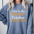This Is My Awesome Teacher Costume Halloween Party Matching Comfort Colors Sweatshirt Blue Jean This Is My Awesome Teacher Costume Halloween Party Matching Comfort Colors Sweatshirt Blue Jean
