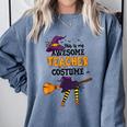 This Is My Awesome Teacher Costume Halloween Witch Comfort Colors Sweatshirt Blue Jean This Is My Awesome Teacher Costume Halloween Witch Comfort Colors Sweatshirt Blue Jean
