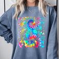 Back To School Eighth 8th Grade Tie Dye Typography Teacher Comfort Colors Sweatshirt Blue Jean
