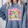 Back To School Kindergarten Preppy Teacher Girl Comfort Colors Sweatshirt Blue Jean Back To School Kindergarten Preppy Teacher Girl Comfort Colors Sweatshirt Blue Jean