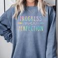 Back To School Progress Over Perfection Motivational Teacher Comfort Colors Sweatshirt Blue Jean Back To School Progress Over Perfection Motivational Teacher Comfort Colors Sweatshirt Blue Jean