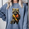 Back To School Raccoon Teachers Student Kids Comfort Colors Sweatshirt Blue Jean