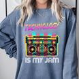 Back To School Retro Technology Is My Jam 80's Teacher Comfort Colors Sweatshirt Blue Jean Back To School Retro Technology Is My Jam 80's Teacher Comfort Colors Sweatshirt Blue Jean