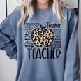 Back To School Teacher Life Apple Leopard Teacher Women Comfort Colors Sweatshirt Blue Jean Back To School Teacher Life Apple Leopard Teacher Women Comfort Colors Sweatshirt Blue Jean