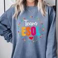 Back To School Teachers Crew Students Team ESOL Teacher Comfort Colors Sweatshirt Blue Jean Back To School Teachers Crew Students Team ESOL Teacher Comfort Colors Sweatshirt Blue Jean