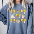 Back To School Yellow Bows Book Coffee Leopard Apple Teacher Comfort Colors Sweatshirt Blue Jean Back To School Yellow Bows Book Coffee Leopard Apple Teacher Comfort Colors Sweatshirt Blue Jean