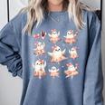 Ballet Ghost Ballet Dancer Spooky Dance Teacher Halloween Comfort Colors Sweatshirt Blue Jean