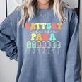 Battery Life Of A Para SPED Parapro Teacher Squad Comfort Colors Sweatshirt Blue Jean Battery Life Of A Para SPED Parapro Teacher Squad Comfort Colors Sweatshirt Blue Jean
