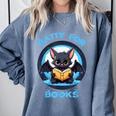 Batty About Books Lover Teacher Librarian Bookish Halloween For Men Women Kids Comfort Colors Sweatshirt Blue Jean Batty About Books Lover Teacher Librarian Bookish Halloween For Men Women Kids Comfort Colors Sweatshirt Blue Jean