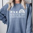 Beautiful Day To Support Public Education Teacher Red For Ed Comfort Colors Sweatshirt Blue Jean Beautiful Day To Support Public Education Teacher Red For Ed Comfort Colors Sweatshirt Blue Jean