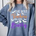 The Best Teachers Are A Bit Batty Teacher Bat Halloween Comfort Colors Sweatshirt Blue Jean