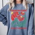 Boho Flower ESL Teacher Kindness Comes In Many Languages Comfort Colors Sweatshirt Blue Jean Boho Flower ESL Teacher Kindness Comes In Many Languages Comfort Colors Sweatshirt Blue Jean