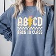 Boys Girls Teachers Rock Back To School ABCD Back In Class Comfort Colors Sweatshirt Blue Jean