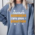 Calculate Kindness Into Every Equation Math Teacher School Comfort Colors Sweatshirt Blue Jean Calculate Kindness Into Every Equation Math Teacher School Comfort Colors Sweatshirt Blue Jean