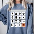Calculator Easy Halloween Costume For Math Teacher Comfort Colors Sweatshirt Blue Jean Calculator Easy Halloween Costume For Math Teacher Comfort Colors Sweatshirt Blue Jean