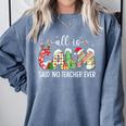 All Is Calm Said No Teacher Ever Teacher Christmas Comfort Colors Sweatshirt Blue Jean All Is Calm Said No Teacher Ever Teacher Christmas Comfort Colors Sweatshirt Blue Jean