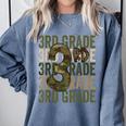 Camo Team 3rd Grade Squad Back To School Teacher Kids Boys Comfort Colors Sweatshirt Blue Jean